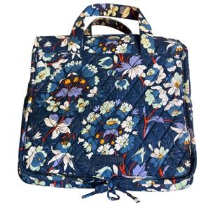 Vera Bradley Navy Floral Quilted Cosmetic Case